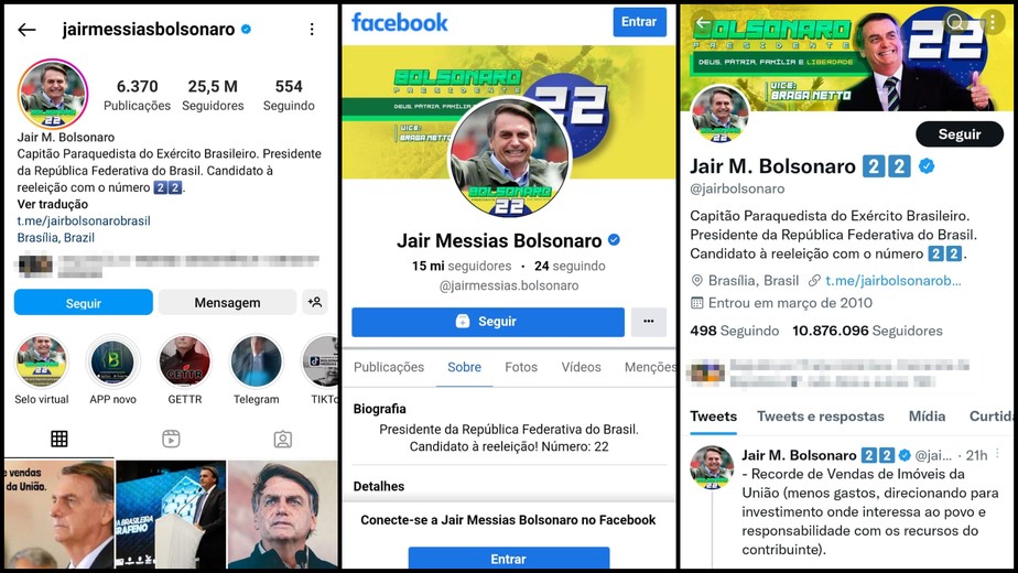 Bolsonaro ainda se apresenta como presidente da República nas redes sociais  | Sonar - A Escuta das Redes | O Globo