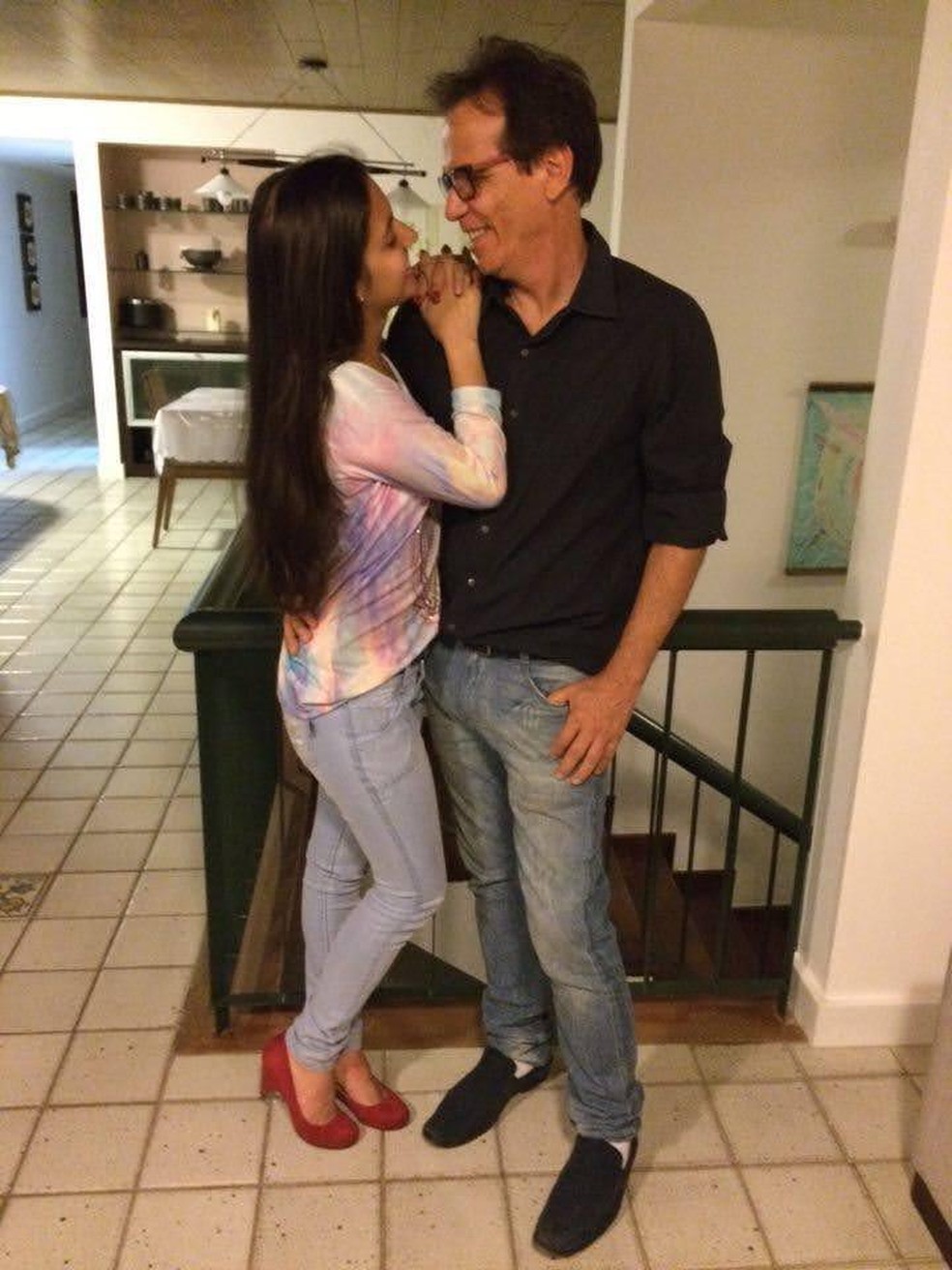 Primeira foto juntos publicada nas redes sociais, ap�s seis meses de namoro � Foto: Nixon Motta/Arquivo Pessoal