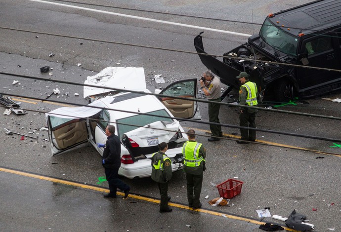 acidente Bruce Jenner (Foto: AP)