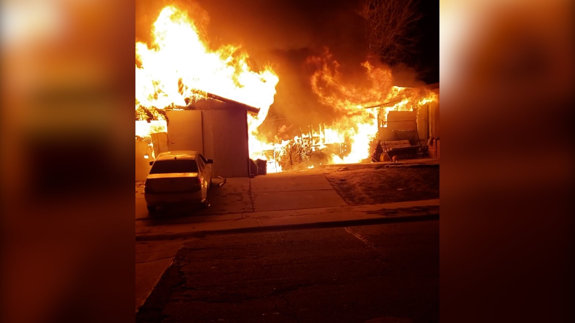 Grávida salvou vizinho que dormia enquanto casa pegava fogo nos EUA (Foto: Reprodução/Twitter/Dan Rascon)