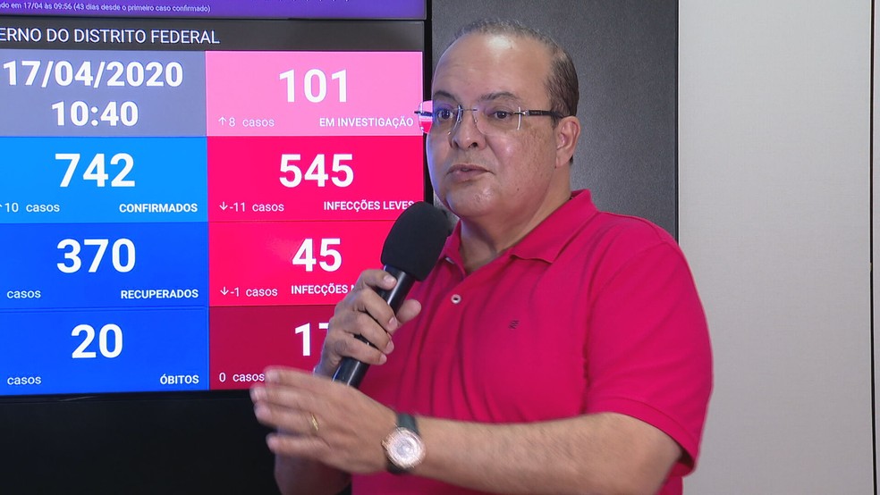 Governador Ibaneis Rocha, em entrevista à TV Globo — Foto: TV Globo/Reprodução