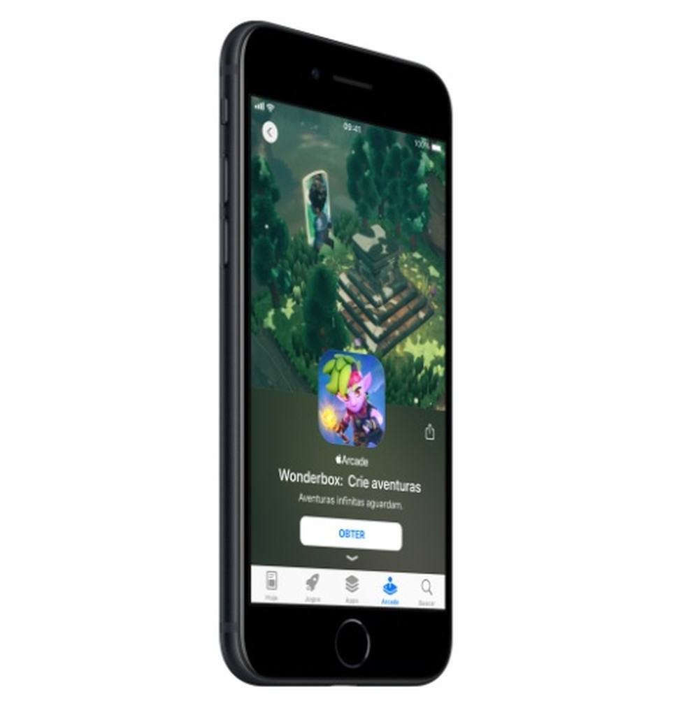 Telefone da Apple conta com bordas evidentes e botão com Touch ID — Foto: Divulgação/Apple 