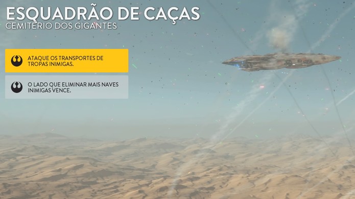 O modo Esquadrão de Caças traz combates de naves simples para Star Wars Battlefront (Foto: Reprodução/Rafael Monteiro)
