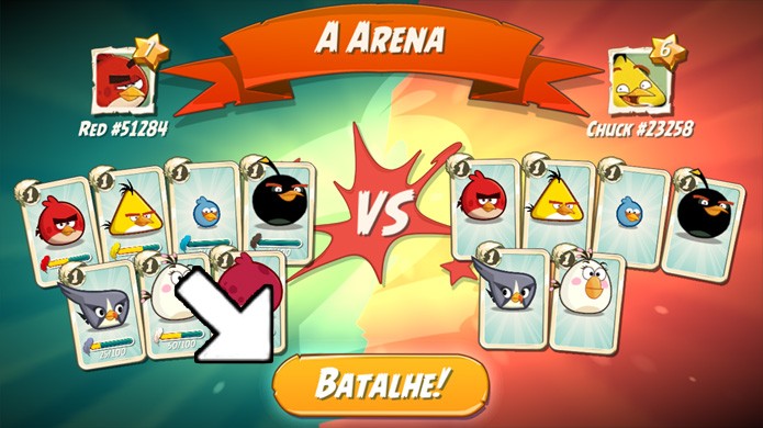 Assim que Angry Birds 2 encontrar um adversário clique em Batalhe! para começar a disputa (Foto: Reprodução/Rafael Monteiro)