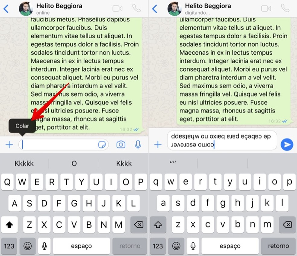 Como Escrever De Cabeca Para Baixo No Whatsapp Redes Sociais Techtudo