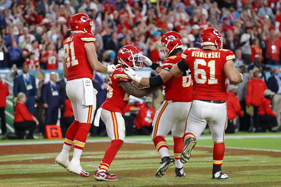 Kansas City Chiefs comemora a vitória no Super Bowl — Foto: Kevin C. Cox/Getty Images