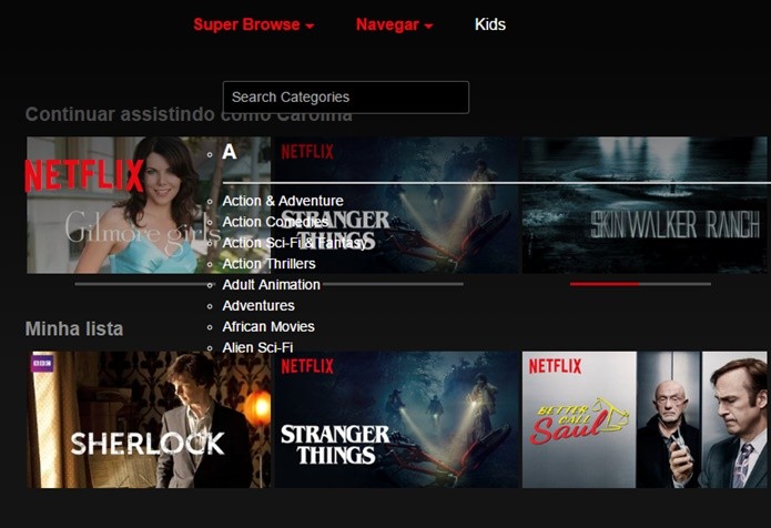 Netflix Super Browser tem uma catálogo de conteúdo secreto na Netflix