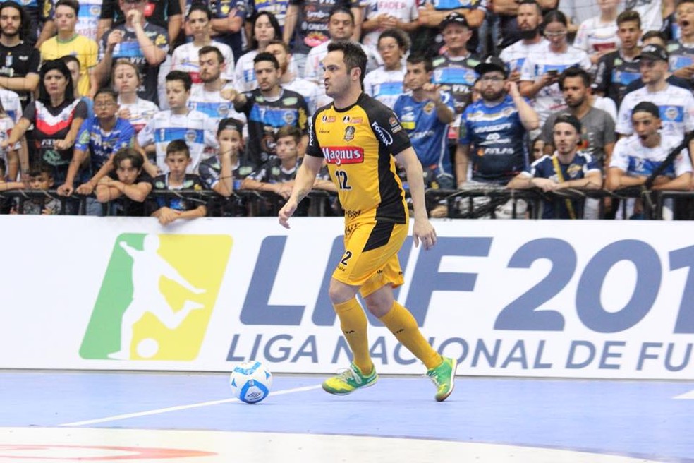 Falcão na semifinal contra o Pato no último domingo — Foto: Guilherme Mansueto/Magnus