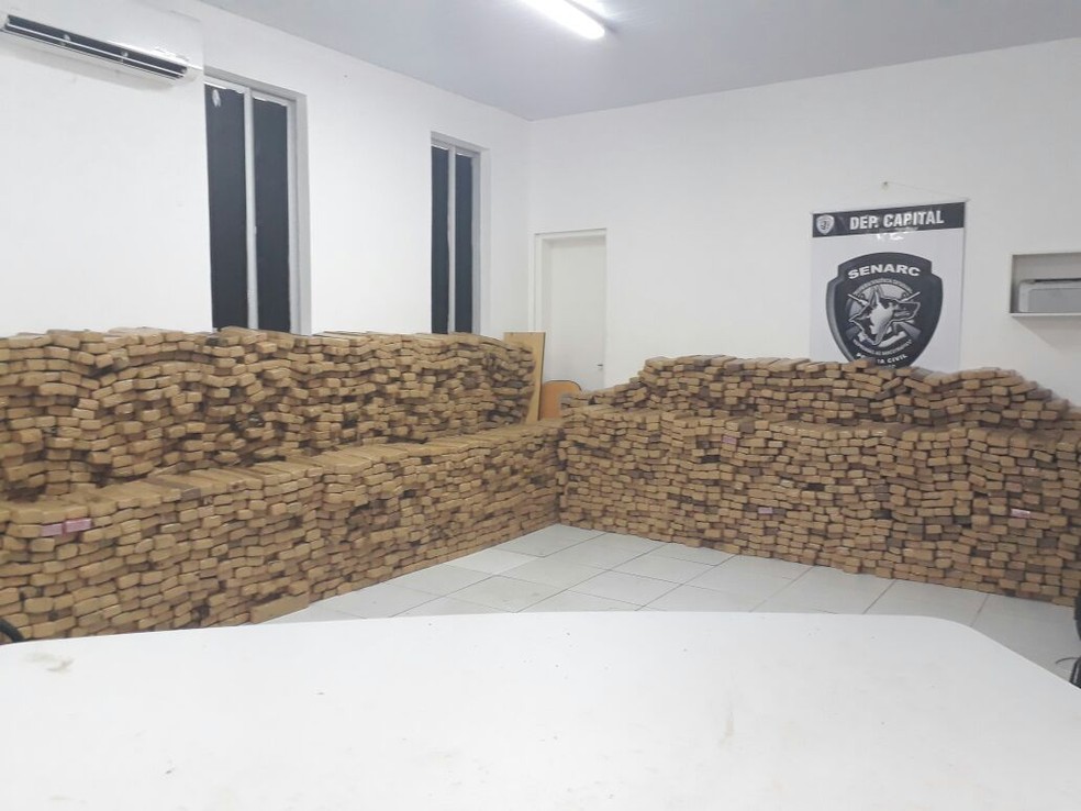 Com esta, a polícia já contabiliza mais de sete toneladas de entorpecentes apreendidos em 2017 (Foto: G1  Maranhão)
