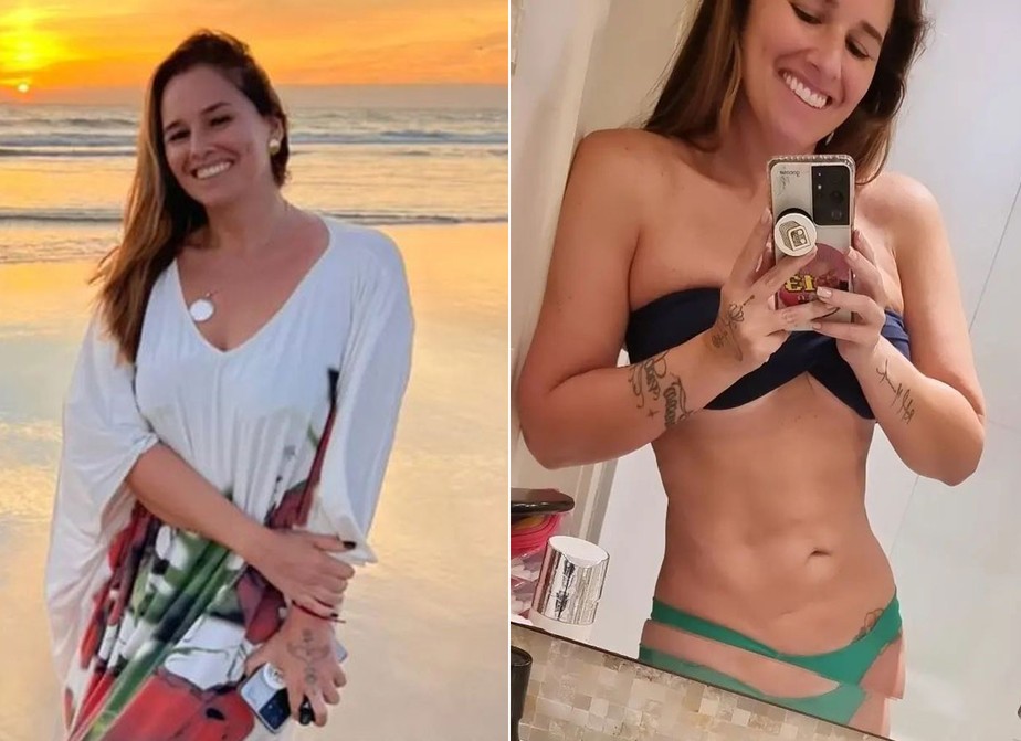 Mariana Belém antes e depois de emagrecer 10 quilos em 45 dias