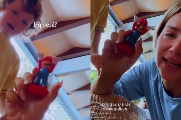 Zyan confunde o pai com Mario Bros (Foto: Reprodução / Instagram)
