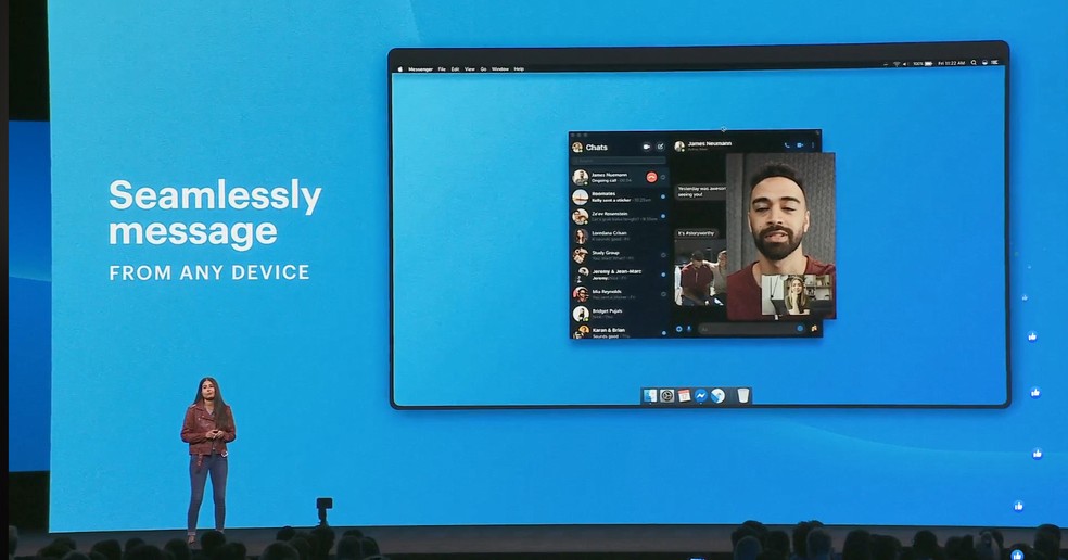 Novo Messenger para desktop — Foto: Reprodução/Facebook