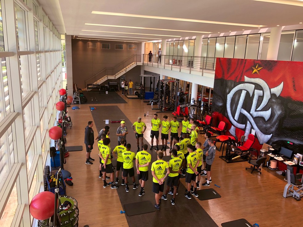 Jogadores do Flamengo se reapresentaram no Ninho do Urubu — Foto: Divulgação Flamengo