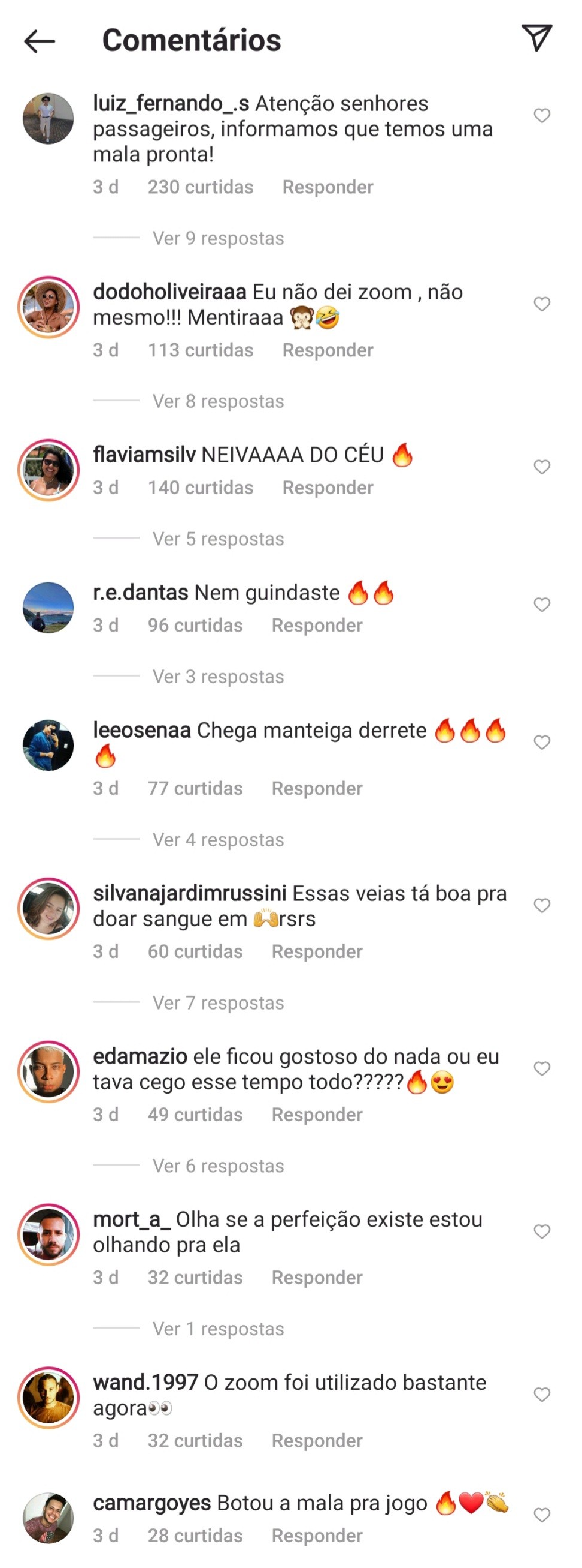 Seguidores de Matheus Lisboa deixam elogios  (Foto: Reprodução / Instagram )