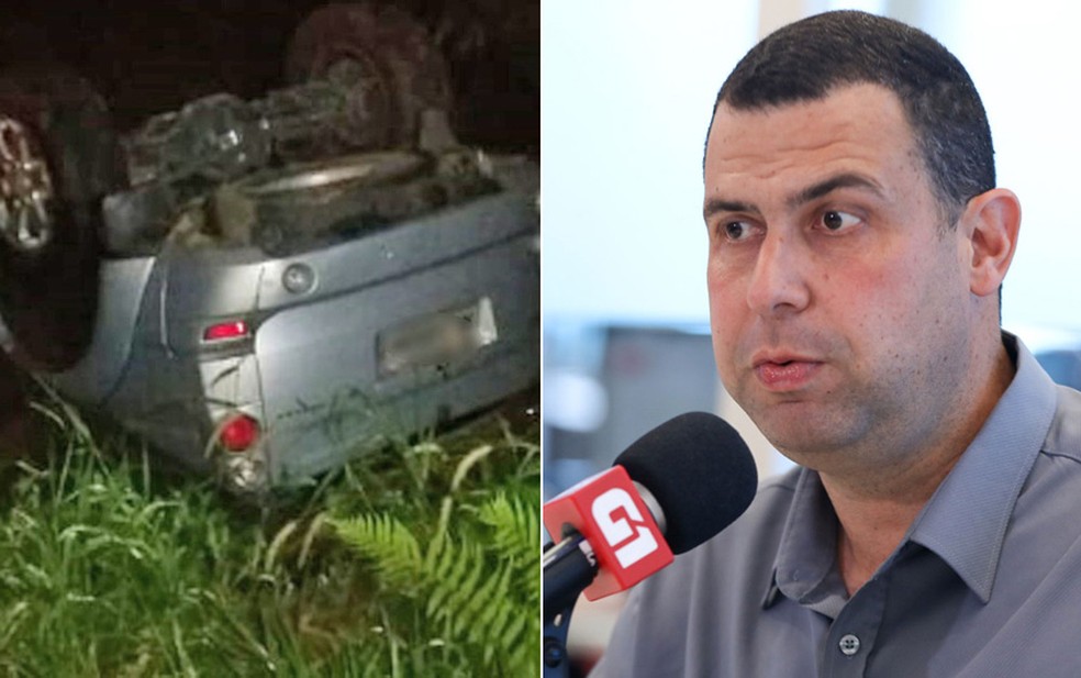 Montagem com fotos do Major Costa e Silva e do carro do candidato — Foto: Divulgação/Polícia Militar; Marcelo Brandt/G1