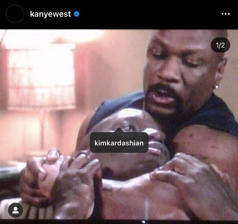 Confusão entre Kim Kardashian e Kanye West (Foto: Reprodução/instagram)