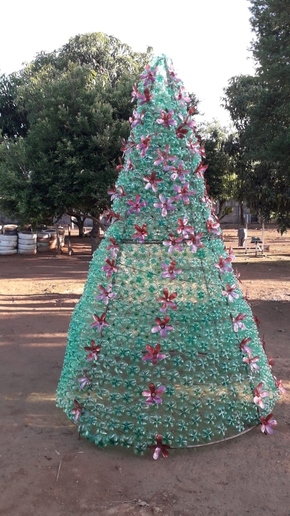 Decoração de Natal em Araguari conta com iluminação e materiais recicláveis  em ruas e praças | Triângulo Mineiro | G1