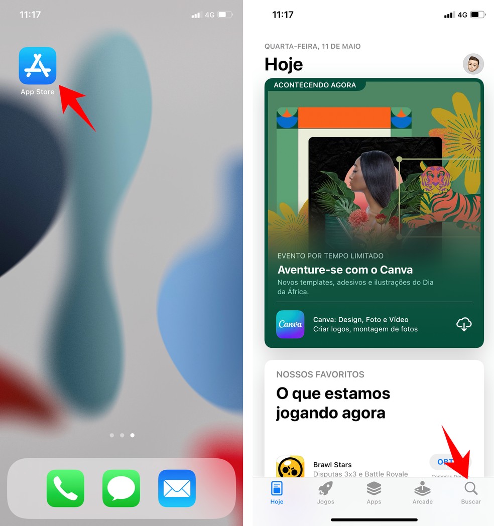 Sweatcoin: veja como pesquisar por aplicativos na App Store — Foto: Reprodução/Rodrigo Fernandes