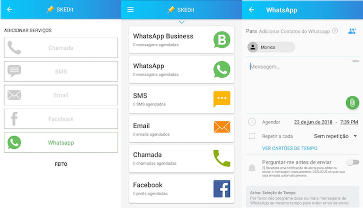WhatsApp: saiba programar o envio de mensagens pelo aplicativo | Blog do  Ronaldo Prass | G1