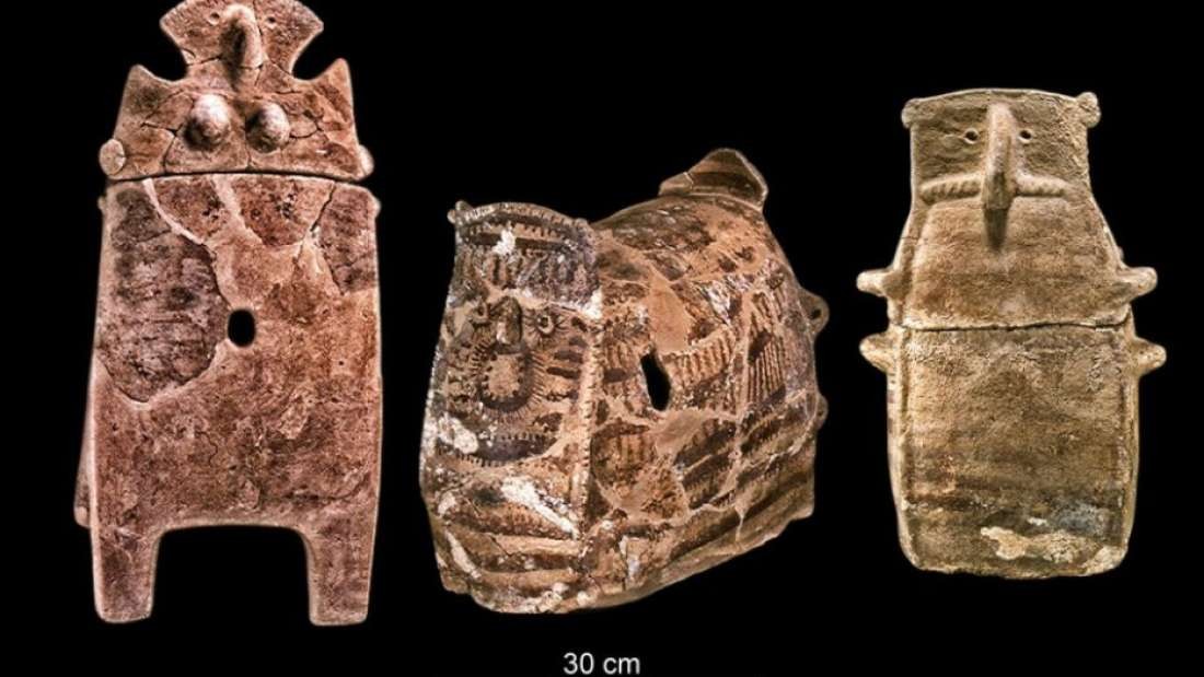 Artefatos antigos encontrados na Caverna Peki'in (Foto: The Israel Antiquities Authority)