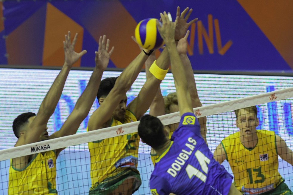 Brasil x Austrália, Liga das Nações de vôlei — Foto: Divulgação FIVB