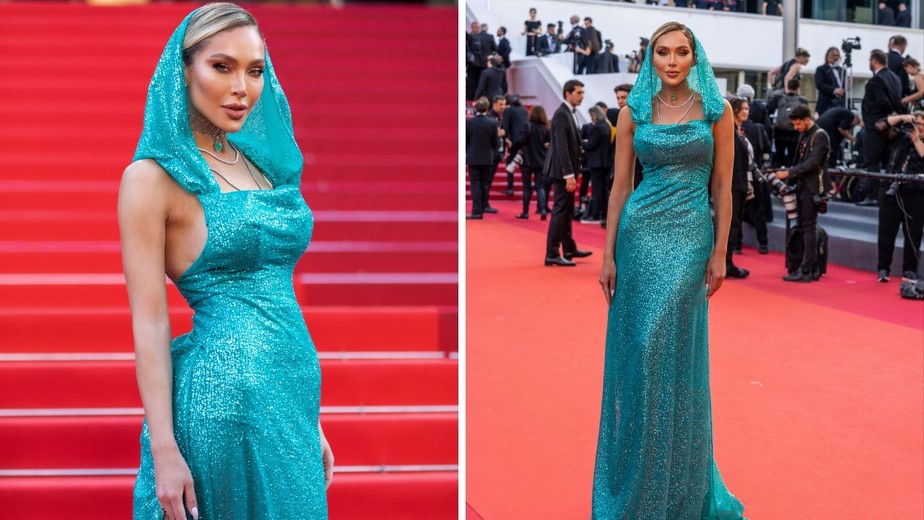 Influenciadora Ingrid Analla usa 1 milhão de reais em joias no red carpet de Cannes