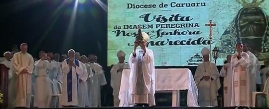 Católicos participaram de celebração no Pátio  (Reprodução/TV Asa Branca)