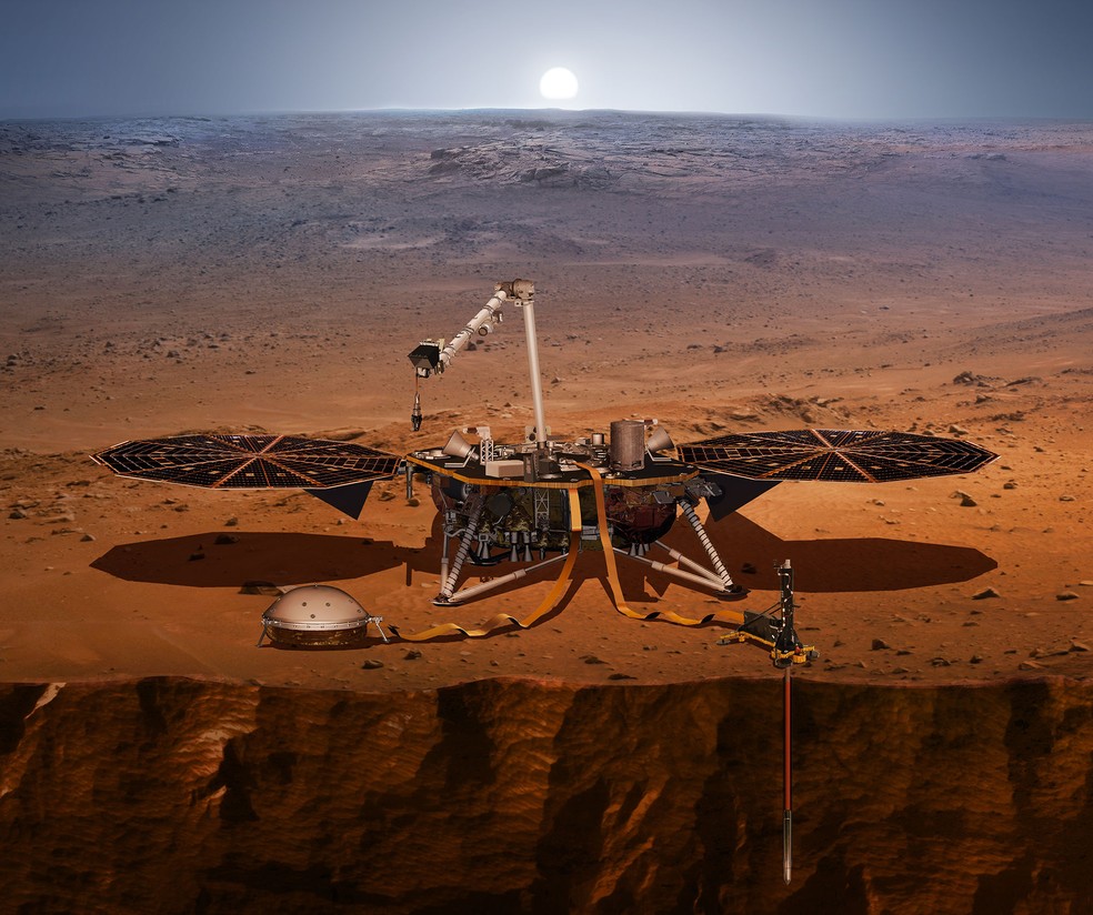 InSight vai estudar interior do planeta vermelho (Foto: NASA)