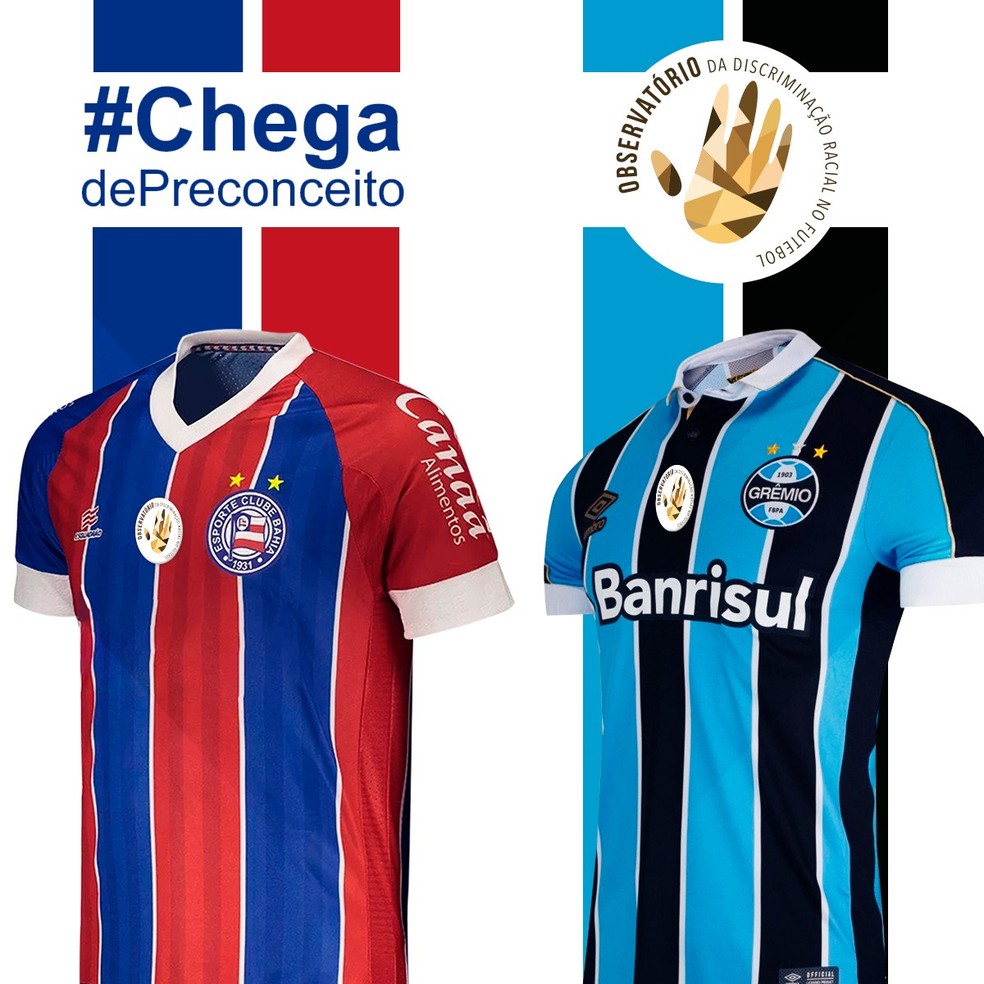 Bahia e Grêmio se unem em campanha contra o racismo — Foto: Divulgação / EC Bahia