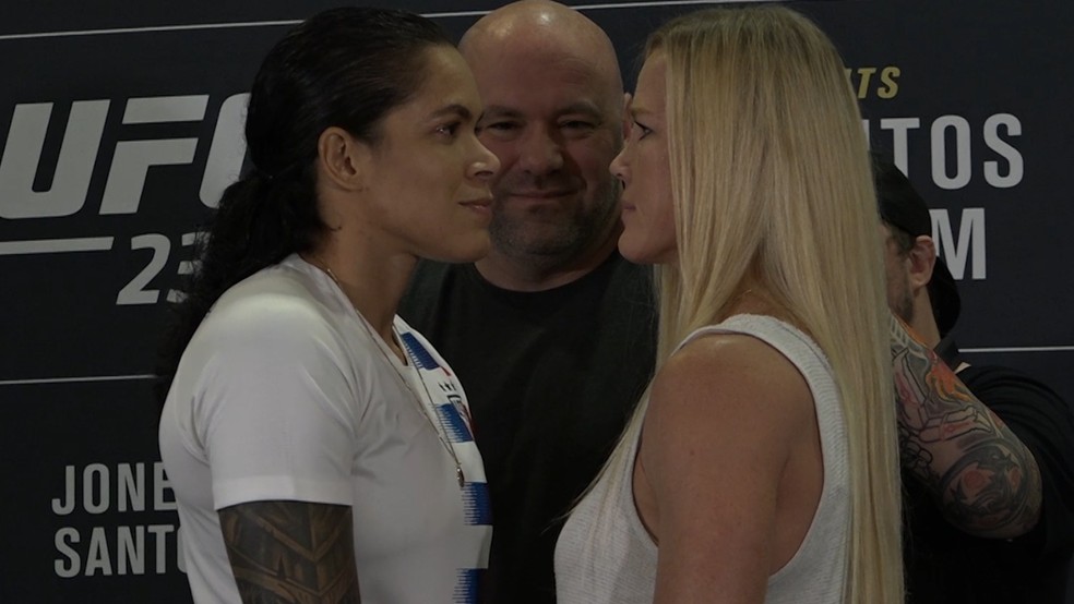 Amanda Nunes e Holly Holm se enfrentam neste sábado, no UFC 239 — Foto: Reprodução