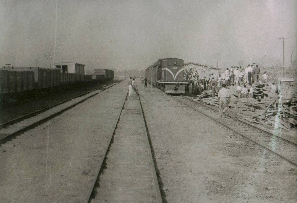 Ferrovia representou desenvolvimento para a região de Presidente Prudente — Foto: Museu e Arquivo Histórico de Presidente Prudente/Reprodução