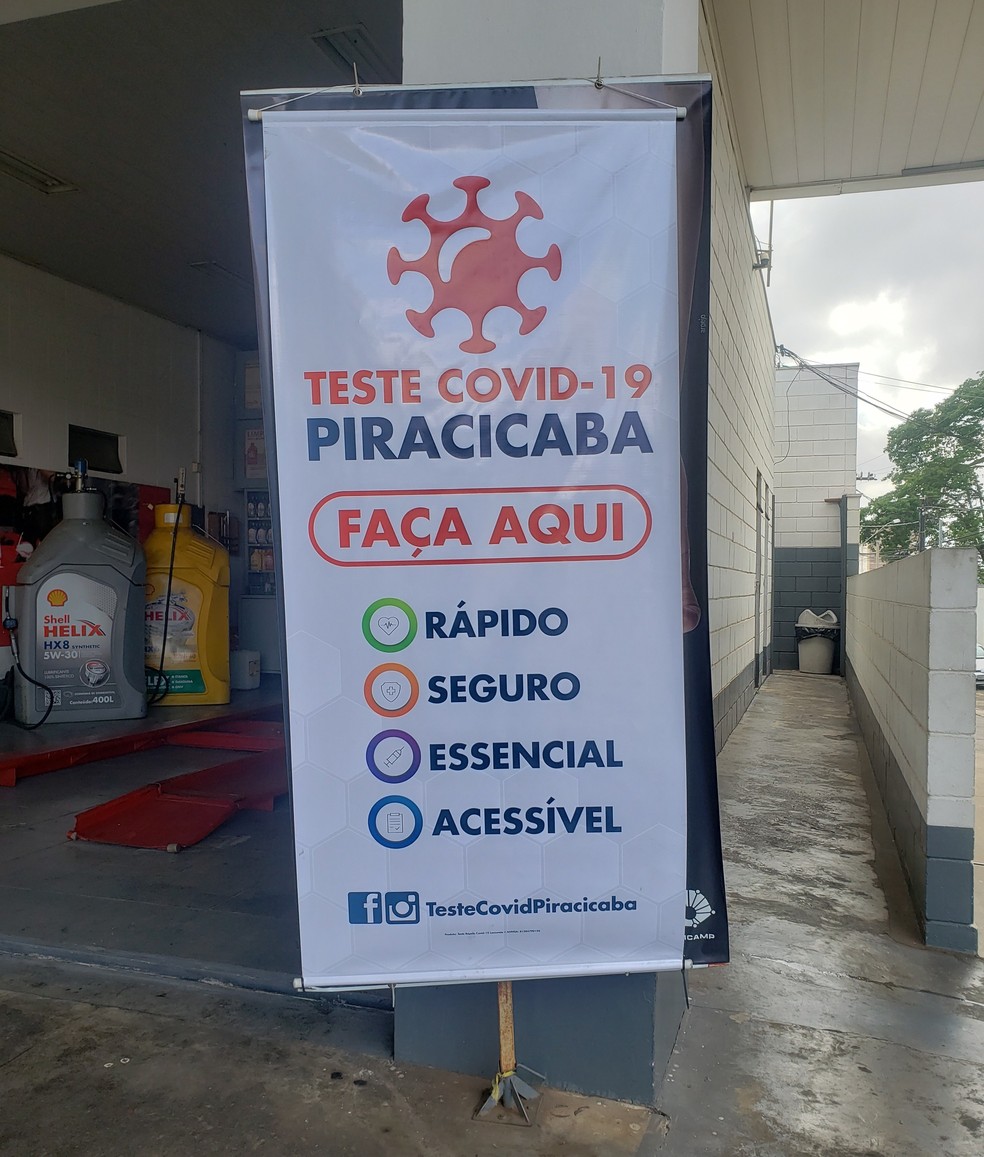 Empresa realizava testes de Covid-19 em posto de gasolina de Piracicaba &mdash; Foto: Prefeitura de Piracicaba/Divulga&ccedil;&atilde;o