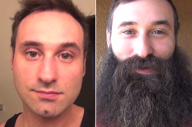 Homem mostra evolução da barba em 365 dias (Foto: Reprodução/Youtube)
