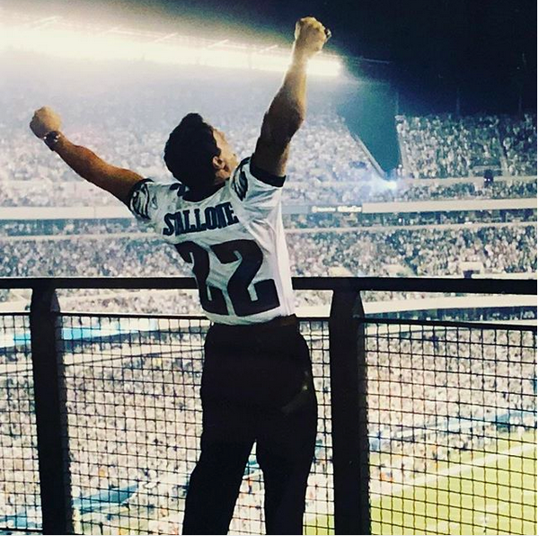 O ator Sylvester Stallone celebrando a vitória do Philadelphia Eagles (Foto: Instagram)