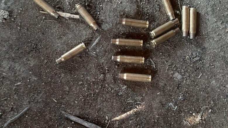 Capsulas de munições usadas durante massacre de trabalhadores sem terra em Rondônia (Foto: Divulgação/CPT)