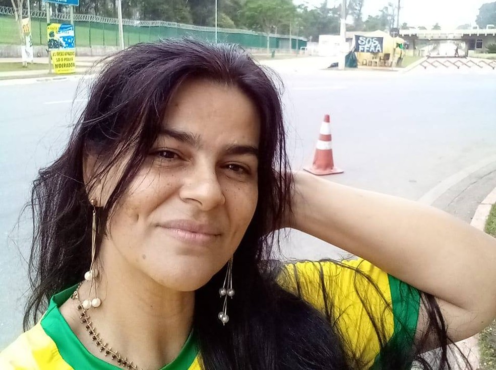 Alethea Verusca Soares, de São José dos Campos (SP), participou da invasão em Brasília — Foto: Reprodução/Redes Sociais