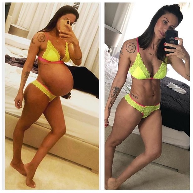 Lizi Benites ️️ publica antes e depois (Foto: reprodução/ instagram)