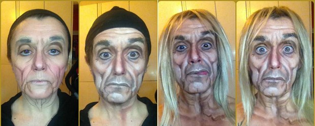 Lucia transforma o próprio rosto no do roqueiro Iggy Pop (Foto: Reprodução / Facebook)