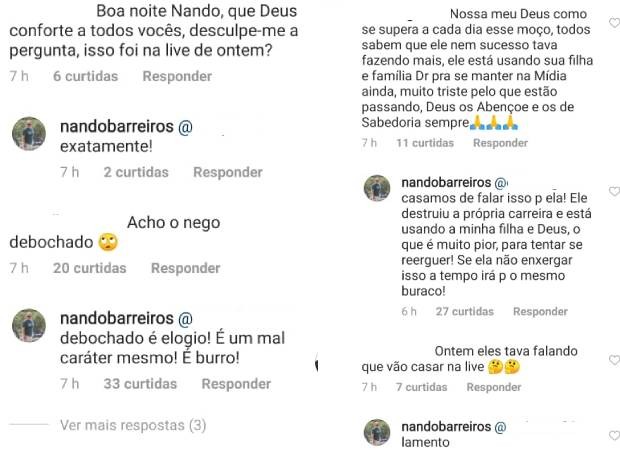 Luiz Fernando Barreiros, pai de Duda Reis, critica Nego do Borel (Foto: Reprodução/Instagram)