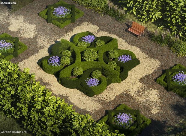 Conceito de jardim do Período Tudor (Foto: House Hold Quotes / Divulgação)