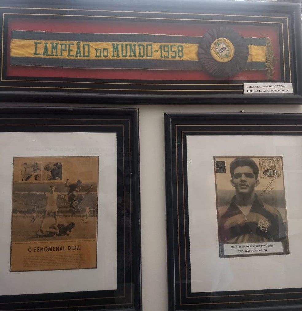 Dida tem sua história guardada no Museu dos Esportes, em Alagoas — Foto: Emanuelle Borba/GloboEsporte.com