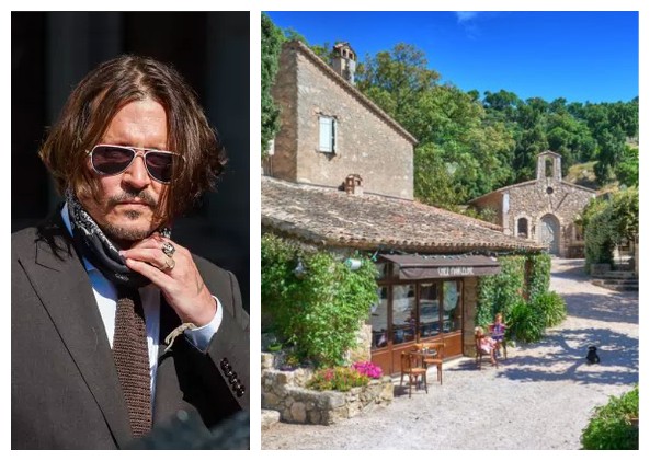 A vila francesa colocada à venda pelo ator Johnny Depp por 300 milhões de reais (Foto: Getty Images/Divulgação)