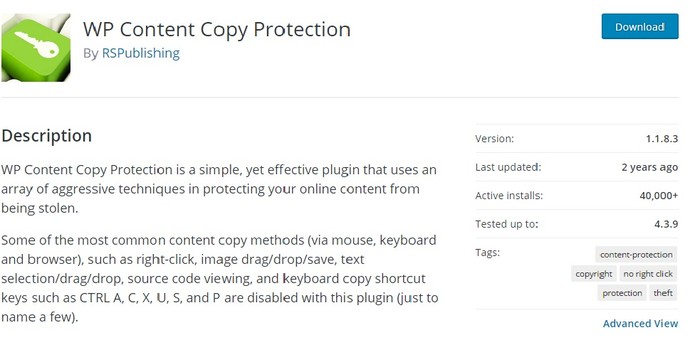 WP Content Copy Protection (Foto: Reprodução/Carolina Ochsendorf)