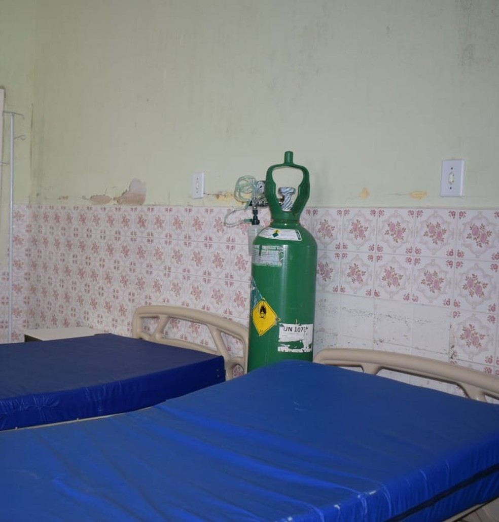 Unidade de saúde de Xapuri dispõe apenas de cilíndros de oxigênio para disponilibizar para os pacientes  — Foto: Arquivo/Sindmed-AC