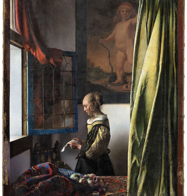 Resultado final da restauração de 'Moça lendo uma carta à janela', pintura de Johannes Vermeer (Foto: Divulgação /  Gemäldegalerie Alte Meister)