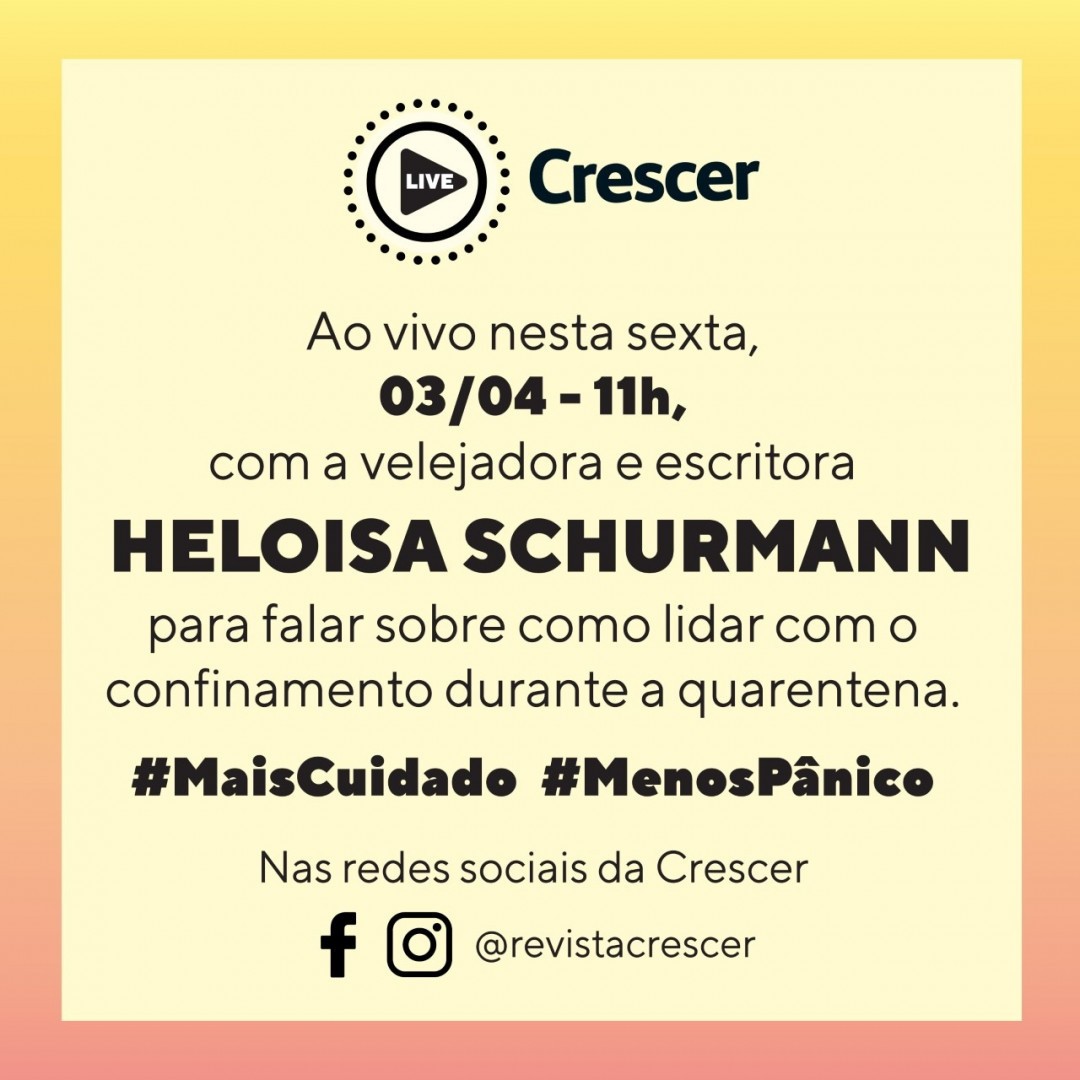 Live com Heloísa Schurmann (Foto: Reprodução/Instagram)