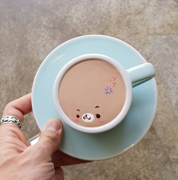 Artista recria obras de arte em cappuccinos (Foto: Reprodução Instagram @leekangbin91)
