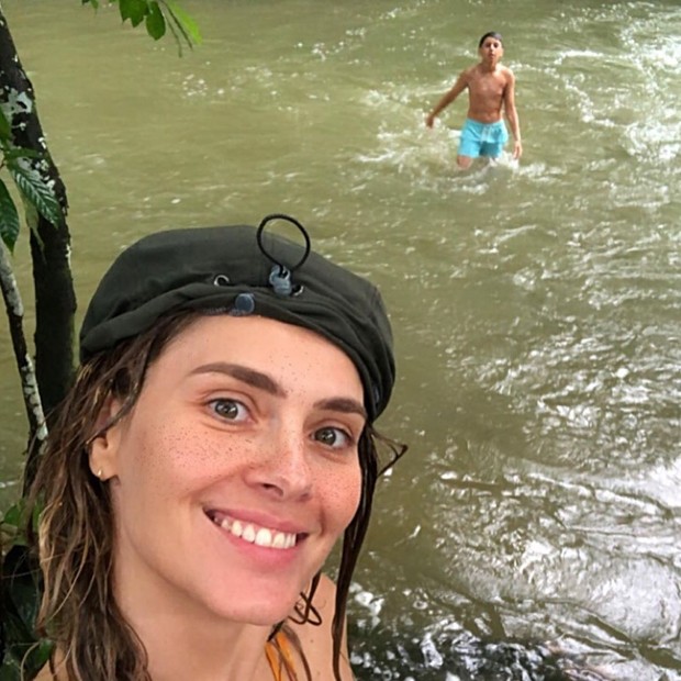 Carolina Dieckmann e o filho José na Jamaica  (Foto: Reprodução/Instagram)