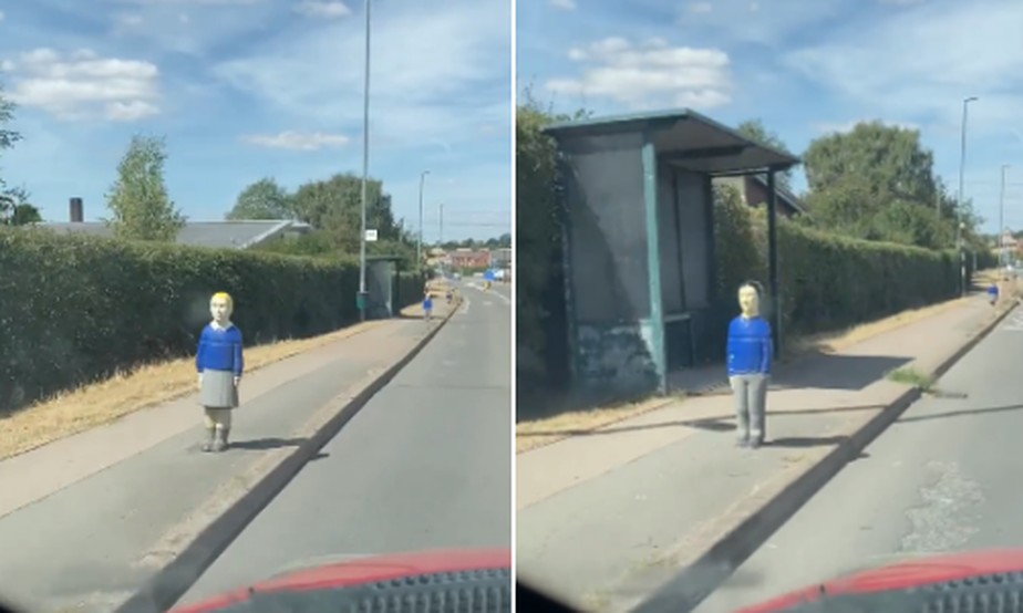 Bonecos em tamanho de crianças colocados à margem de estrada no Reino Unido assustam motoristas