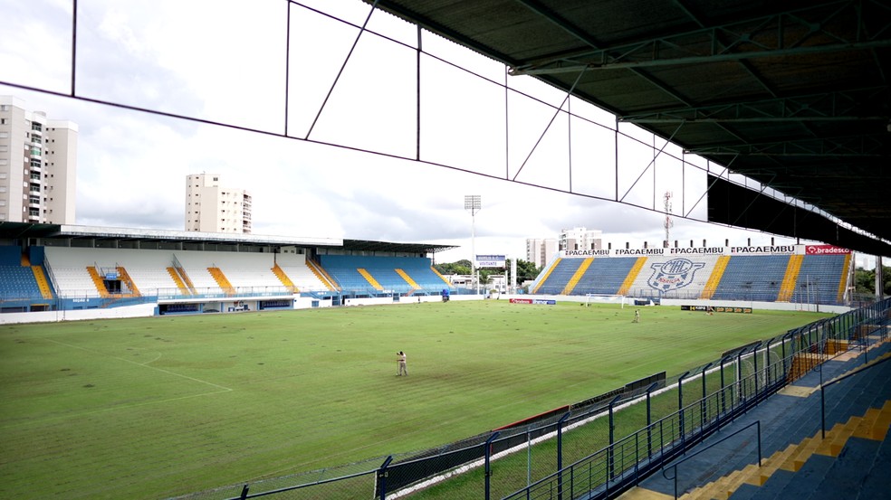 Abreuzão, estádio do Marília, no interior de São Paulo — Foto: Globo